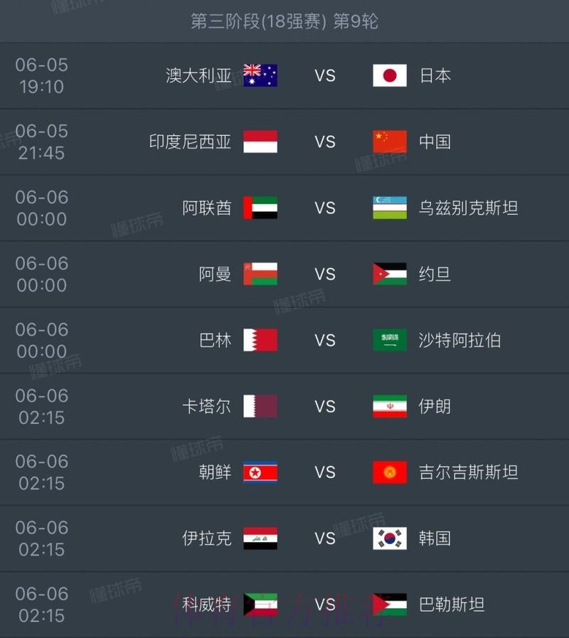 世界杯赛程更新 世界杯赛程更新